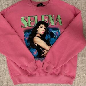 Pink Selena Graphic Sweatshirt
